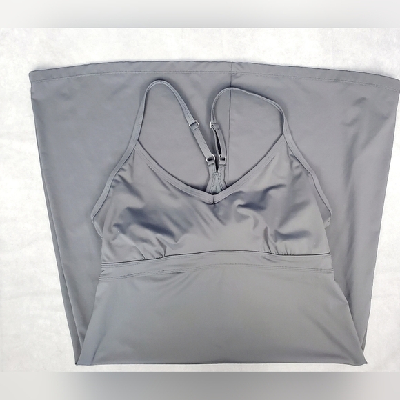 Athleta Grey Outdoor Workout Racerback Dress Size M #4 - Picture 1 of 11